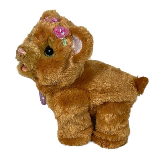 FurReal Friends Woodland Sparkle Peanut Butter Baby Bear Cub Walks Talks Plush - Picture 4 of 9